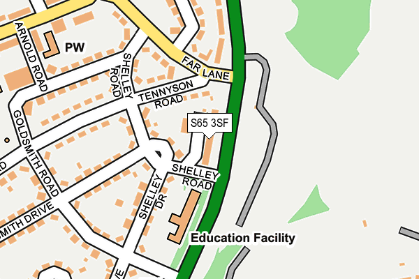 S65 3SF map - OS OpenMap – Local (Ordnance Survey)