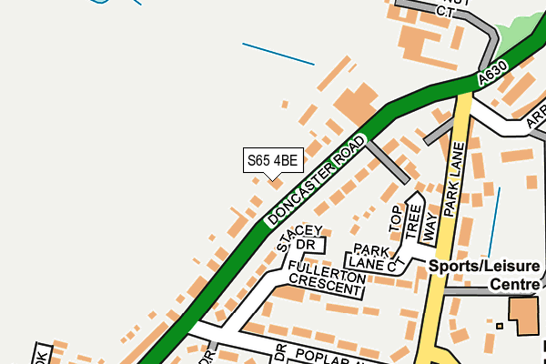 S65 4BE map - OS OpenMap – Local (Ordnance Survey)