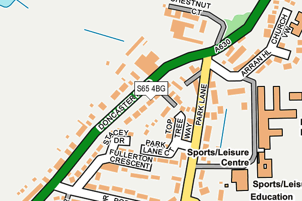 S65 4BG map - OS OpenMap – Local (Ordnance Survey)
