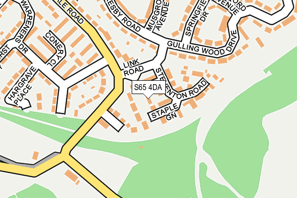 S65 4DA map - OS OpenMap – Local (Ordnance Survey)