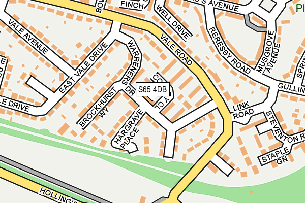 S65 4DB map - OS OpenMap – Local (Ordnance Survey)