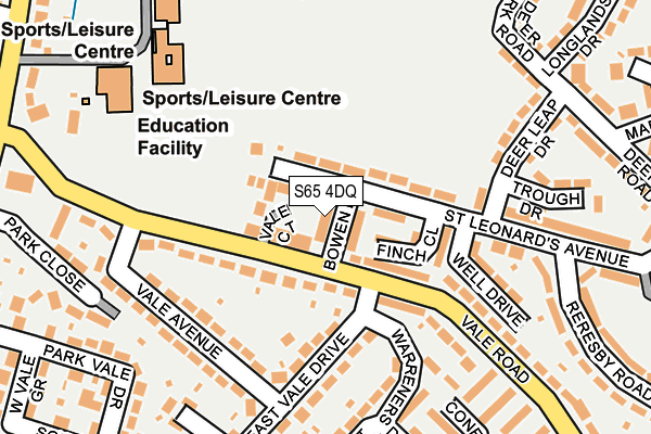 S65 4DQ map - OS OpenMap – Local (Ordnance Survey)