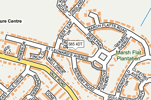 S65 4DT map - OS OpenMap – Local (Ordnance Survey)