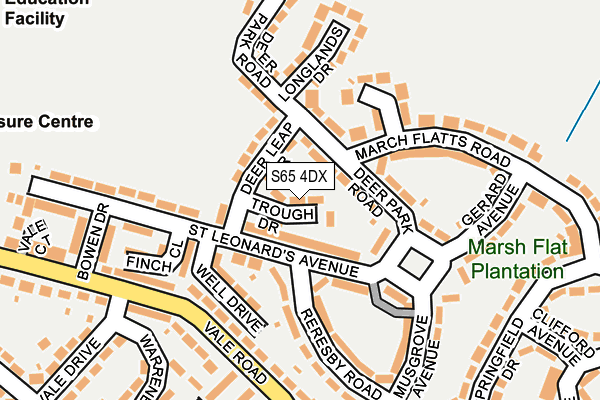 S65 4DX map - OS OpenMap – Local (Ordnance Survey)