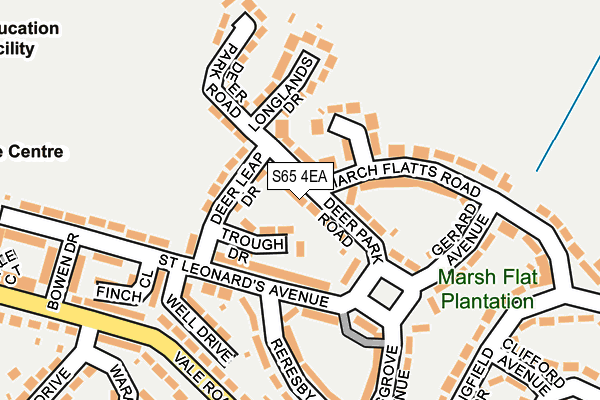 S65 4EA map - OS OpenMap – Local (Ordnance Survey)