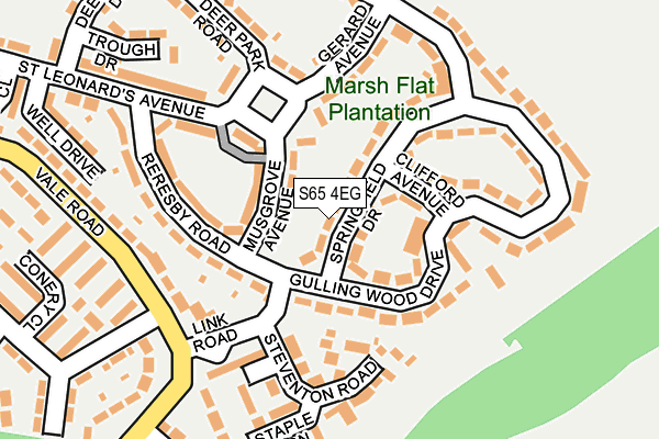 S65 4EG map - OS OpenMap – Local (Ordnance Survey)