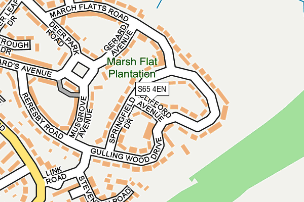 S65 4EN map - OS OpenMap – Local (Ordnance Survey)