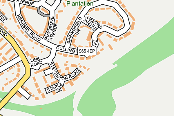 S65 4EP map - OS OpenMap – Local (Ordnance Survey)