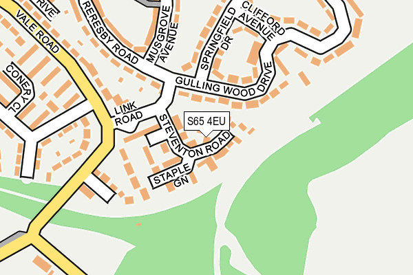 S65 4EU map - OS OpenMap – Local (Ordnance Survey)