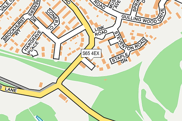 S65 4EX map - OS OpenMap – Local (Ordnance Survey)