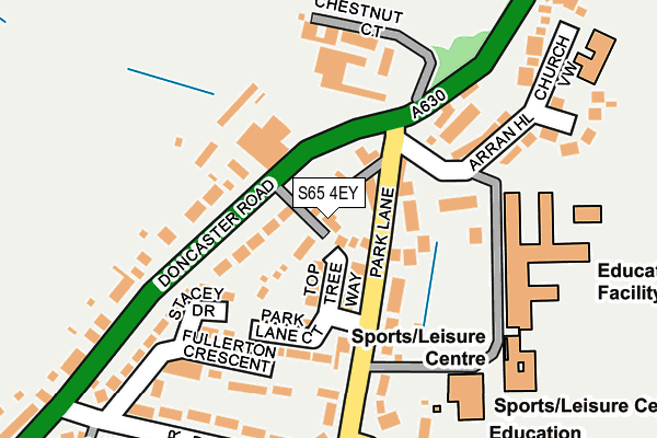 S65 4EY map - OS OpenMap – Local (Ordnance Survey)