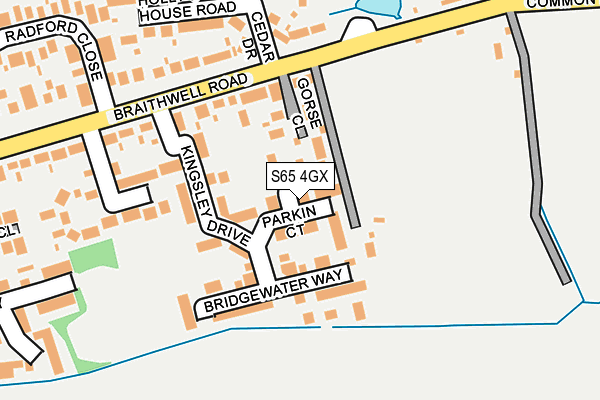 S65 4GX map - OS OpenMap – Local (Ordnance Survey)