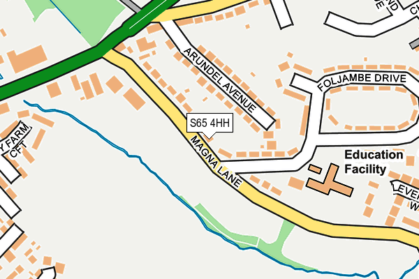 S65 4HH map - OS OpenMap – Local (Ordnance Survey)