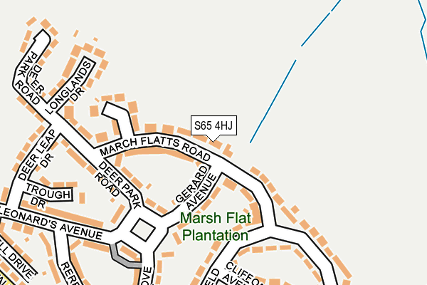 S65 4HJ map - OS OpenMap – Local (Ordnance Survey)