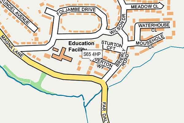 S65 4HP map - OS OpenMap – Local (Ordnance Survey)