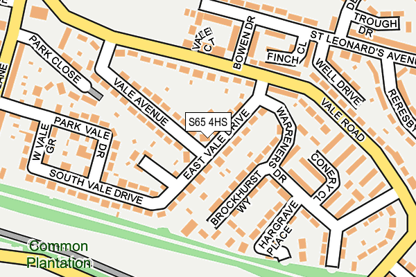 S65 4HS map - OS OpenMap – Local (Ordnance Survey)