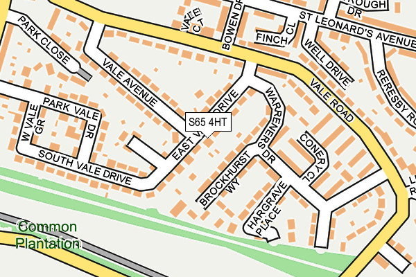 S65 4HT map - OS OpenMap – Local (Ordnance Survey)