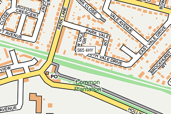 S65 4HY map - OS OpenMap – Local (Ordnance Survey)