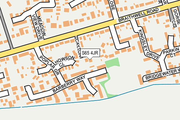 S65 4JR map - OS OpenMap – Local (Ordnance Survey)
