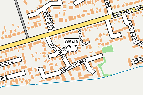 S65 4LB map - OS OpenMap – Local (Ordnance Survey)