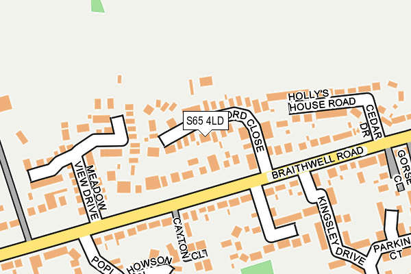 S65 4LD map - OS OpenMap – Local (Ordnance Survey)