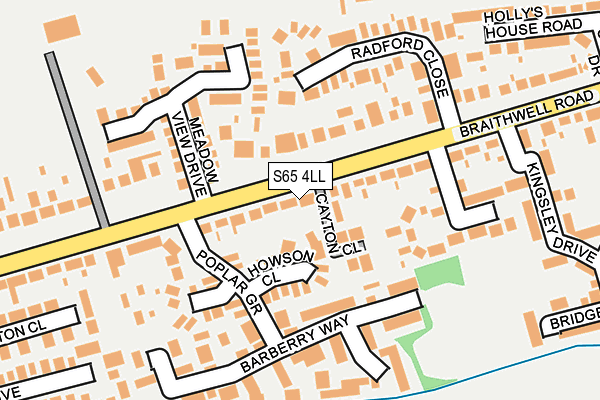 S65 4LL map - OS OpenMap – Local (Ordnance Survey)