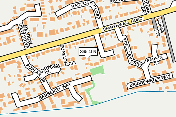 S65 4LN map - OS OpenMap – Local (Ordnance Survey)