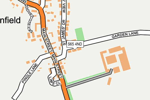 S65 4ND map - OS OpenMap – Local (Ordnance Survey)