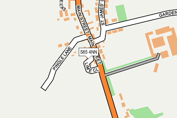 S65 4NN map - OS OpenMap – Local (Ordnance Survey)