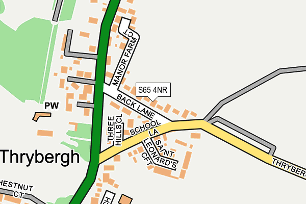 S65 4NR map - OS OpenMap – Local (Ordnance Survey)