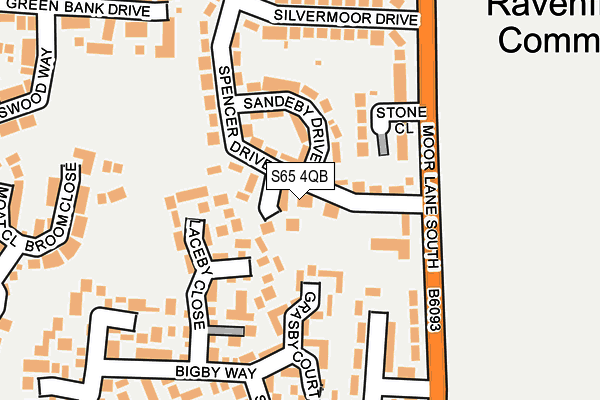 S65 4QB map - OS OpenMap – Local (Ordnance Survey)