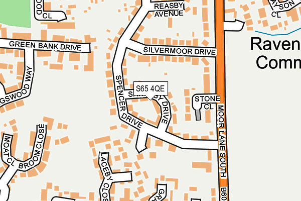 S65 4QE map - OS OpenMap – Local (Ordnance Survey)