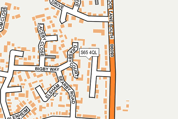 S65 4QL map - OS OpenMap – Local (Ordnance Survey)