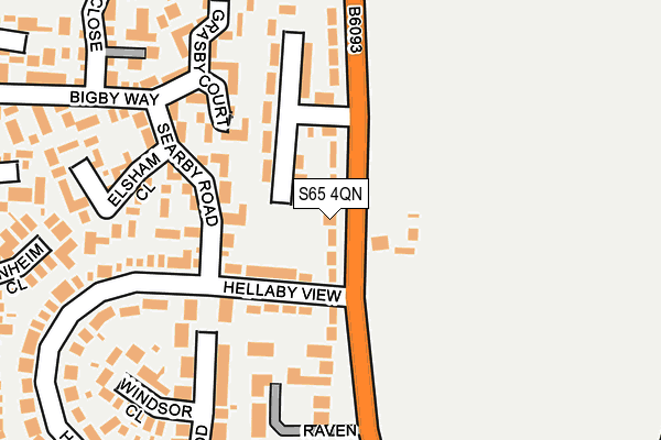 S65 4QN map - OS OpenMap – Local (Ordnance Survey)