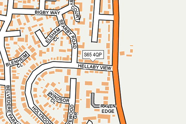 S65 4QP map - OS OpenMap – Local (Ordnance Survey)