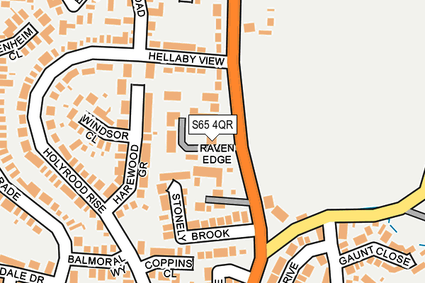 S65 4QR map - OS OpenMap – Local (Ordnance Survey)