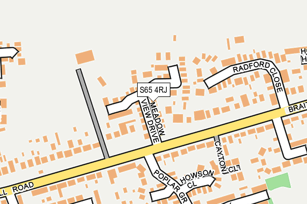 S65 4RJ map - OS OpenMap – Local (Ordnance Survey)
