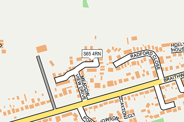 S65 4RN map - OS OpenMap – Local (Ordnance Survey)