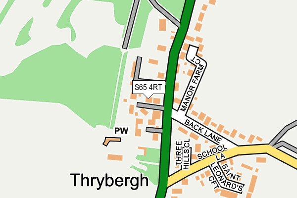 S65 4RT map - OS OpenMap – Local (Ordnance Survey)