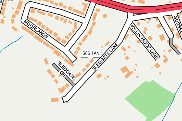 S66 1AN map - OS OpenMap – Local (Ordnance Survey)