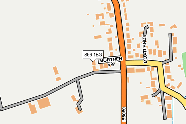 S66 1BG map - OS OpenMap – Local (Ordnance Survey)