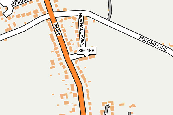 S66 1EB map - OS OpenMap – Local (Ordnance Survey)