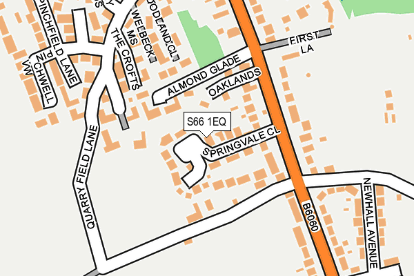 S66 1EQ map - OS OpenMap – Local (Ordnance Survey)