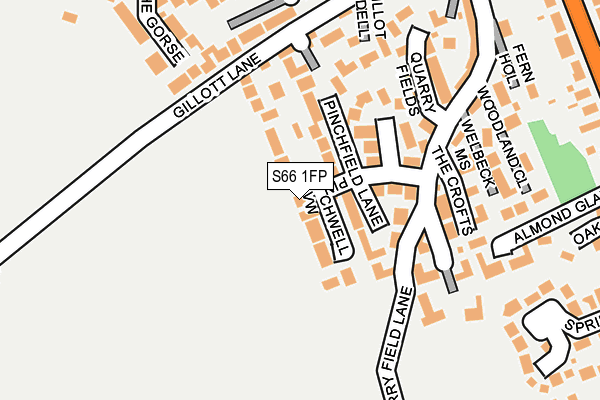 S66 1FP map - OS OpenMap – Local (Ordnance Survey)
