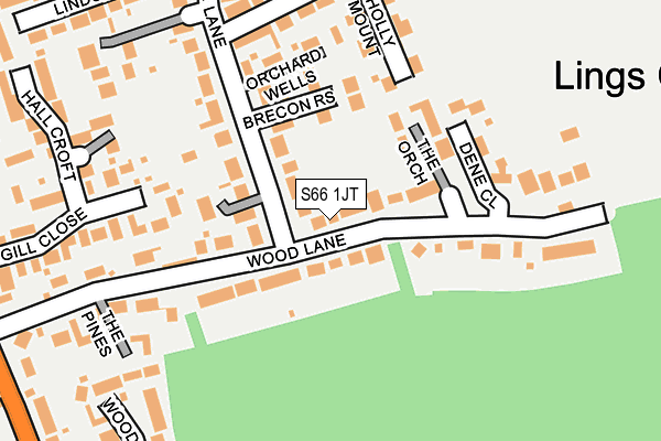 S66 1JT map - OS OpenMap – Local (Ordnance Survey)