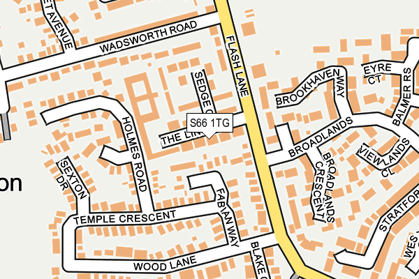 S66 1TG map - OS OpenMap – Local (Ordnance Survey)