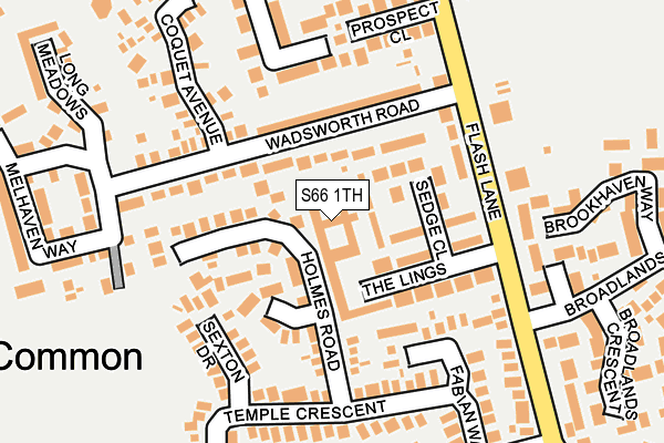 S66 1TH map - OS OpenMap – Local (Ordnance Survey)
