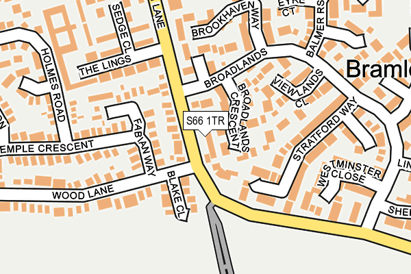 S66 1TR map - OS OpenMap – Local (Ordnance Survey)