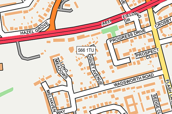 S66 1TU map - OS OpenMap – Local (Ordnance Survey)
