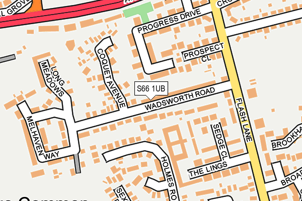S66 1UB map - OS OpenMap – Local (Ordnance Survey)